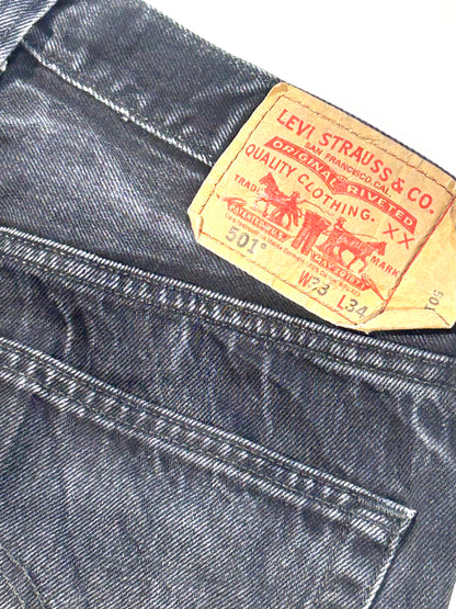 Vintage Black 501 Levis Jeans Boot Cut