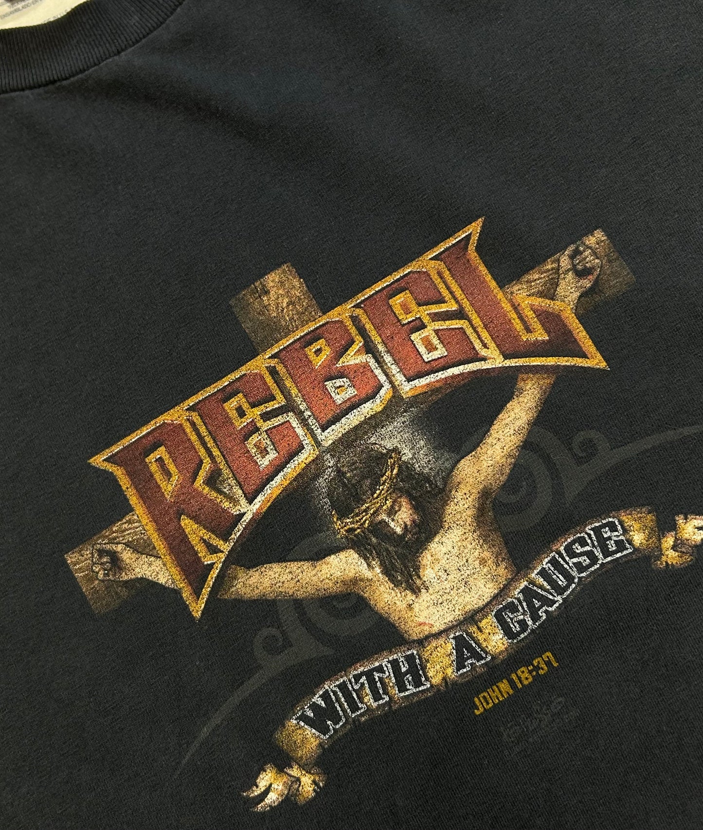 Vintage Jesus T-Shirt Rebel With A Cause