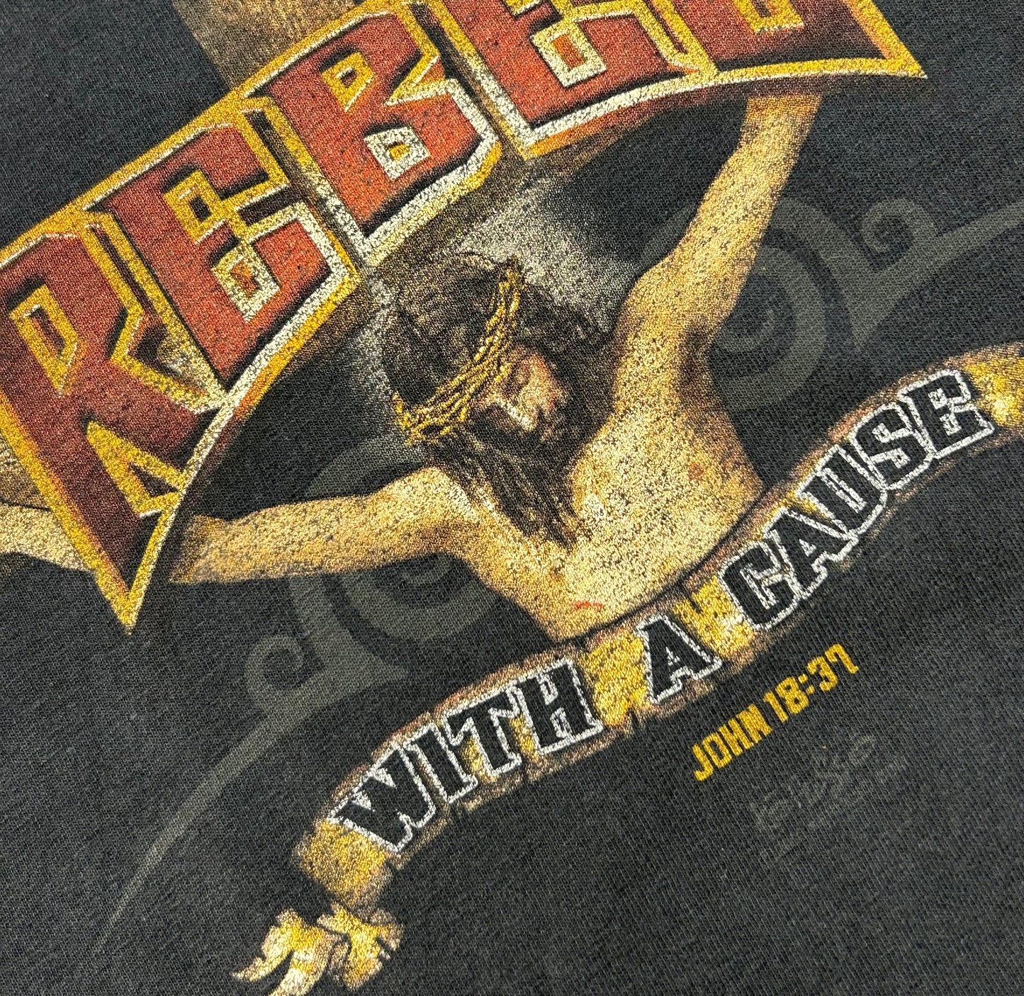 Vintage Jesus T-Shirt Rebel With A Cause