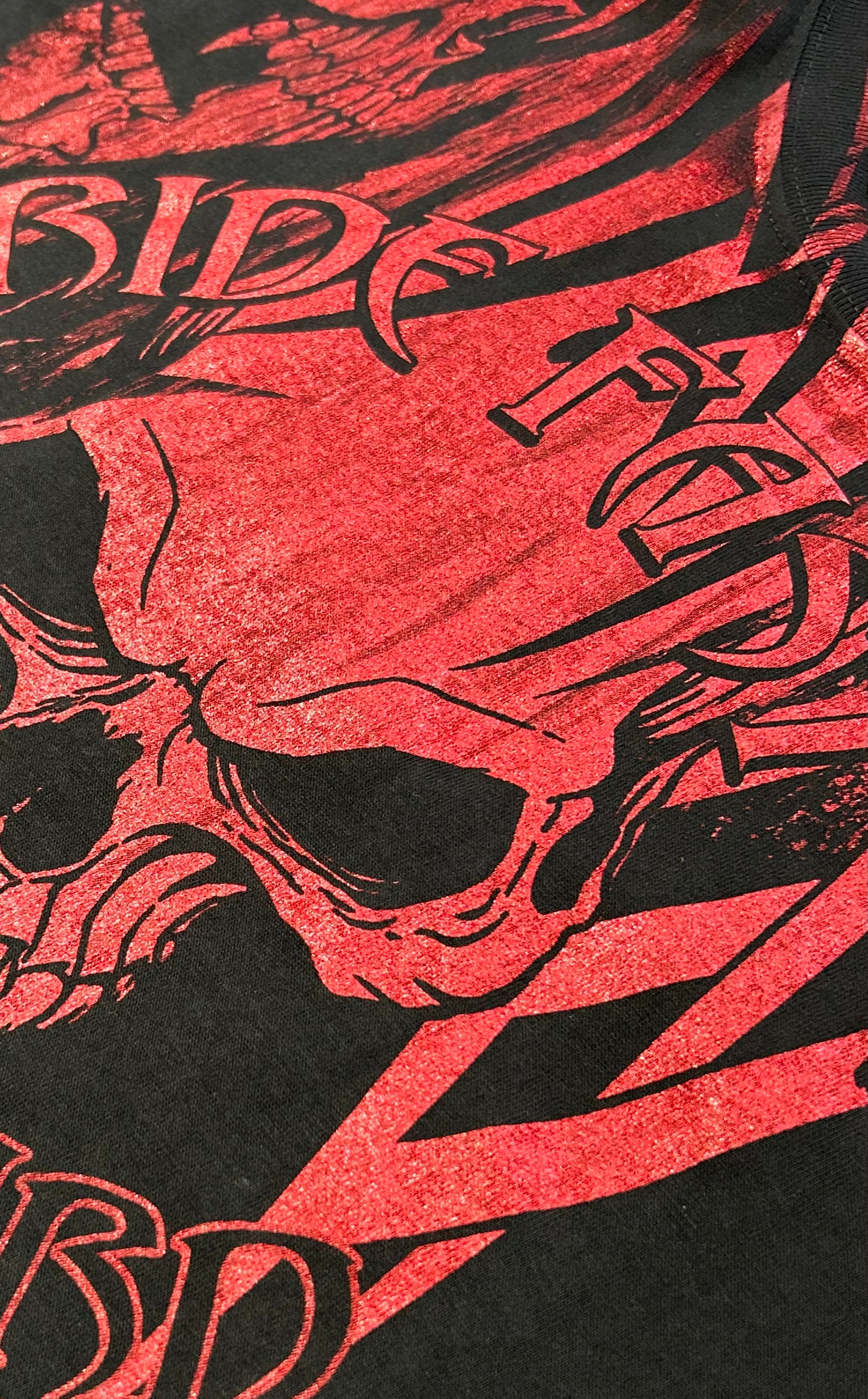 Vintage Skull T-Shirt Ride Fast Live Hard Back Graphic