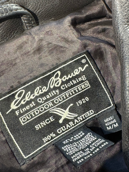 Vintage Eddie Bauer Leather Bomber Jacket Soft & Heavy