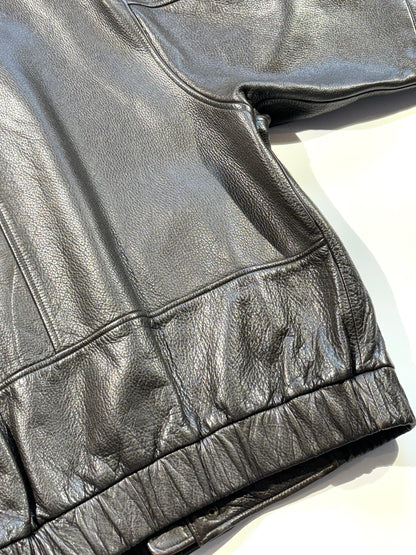 Vintage Eddie Bauer Leather Bomber Jacket Soft & Heavy