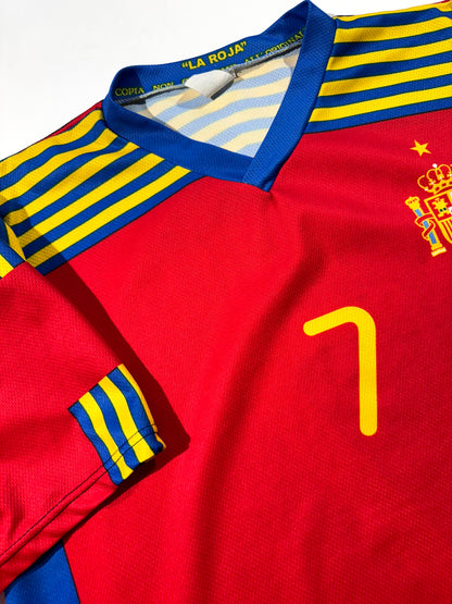 Vintage Spain Soccer Jersey Top David Villa #7