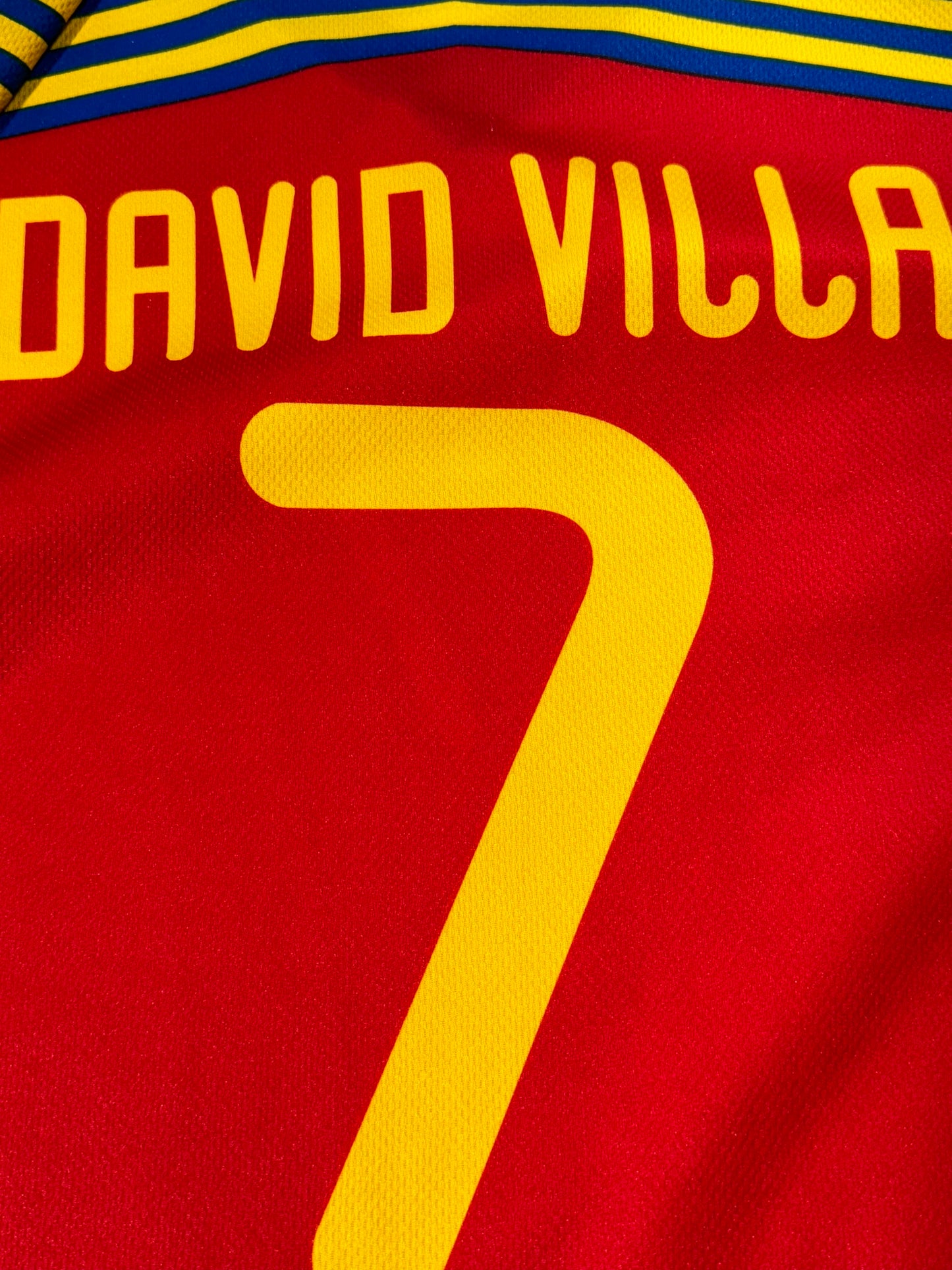 Vintage Spain Soccer Jersey Top David Villa #7