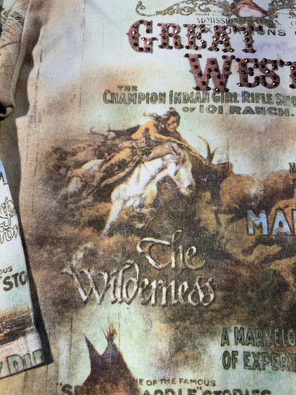Vintage Y2K Bedazzled Top Shirt Great Western Scene