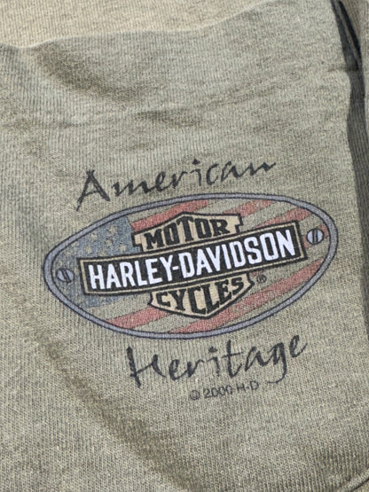 Vintage Harley Davidson T-Shirt Cropped Phoenix