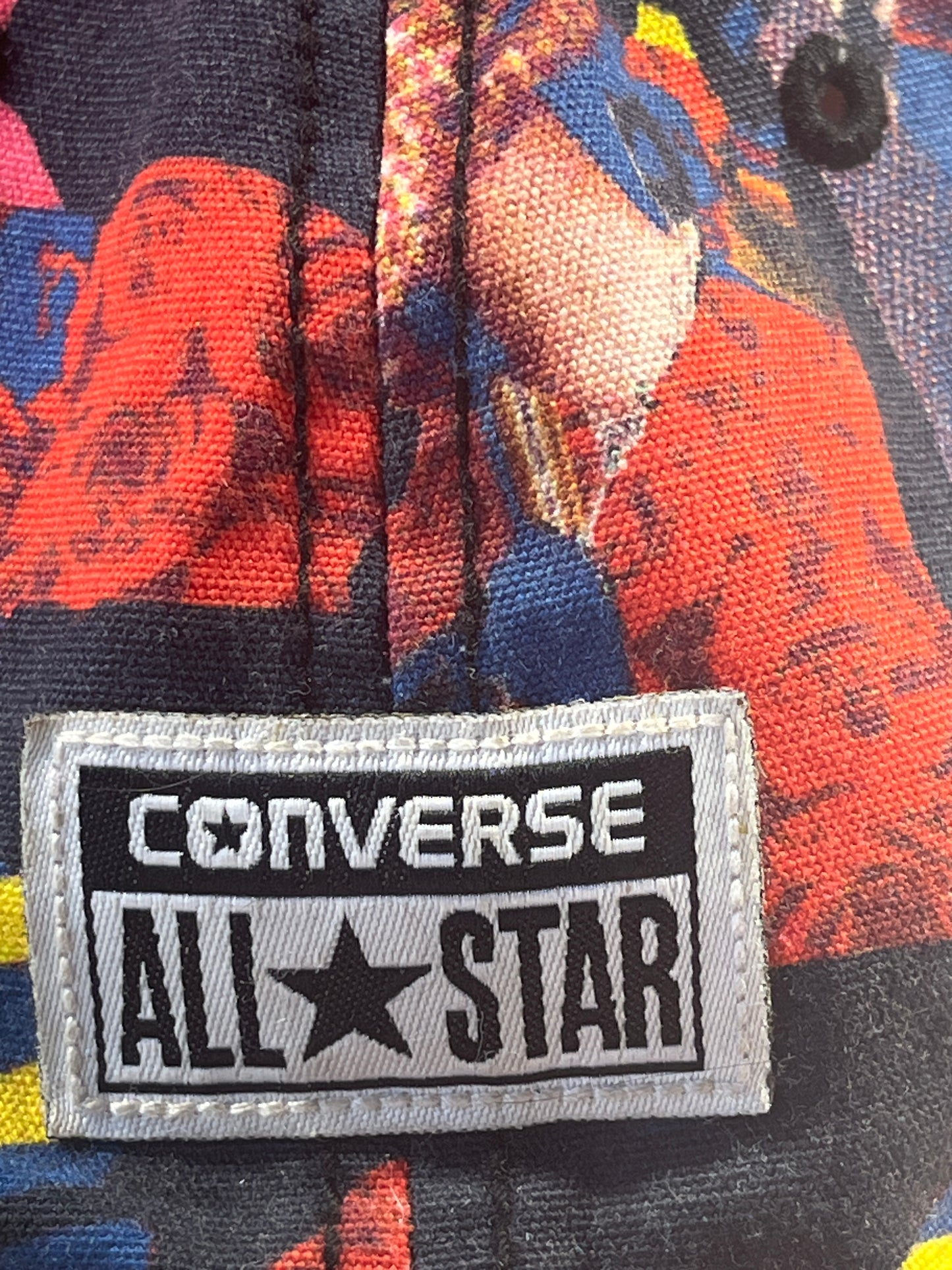 Vintage Converse Hat All Star Adjustable OSFA Art Roses Abstract