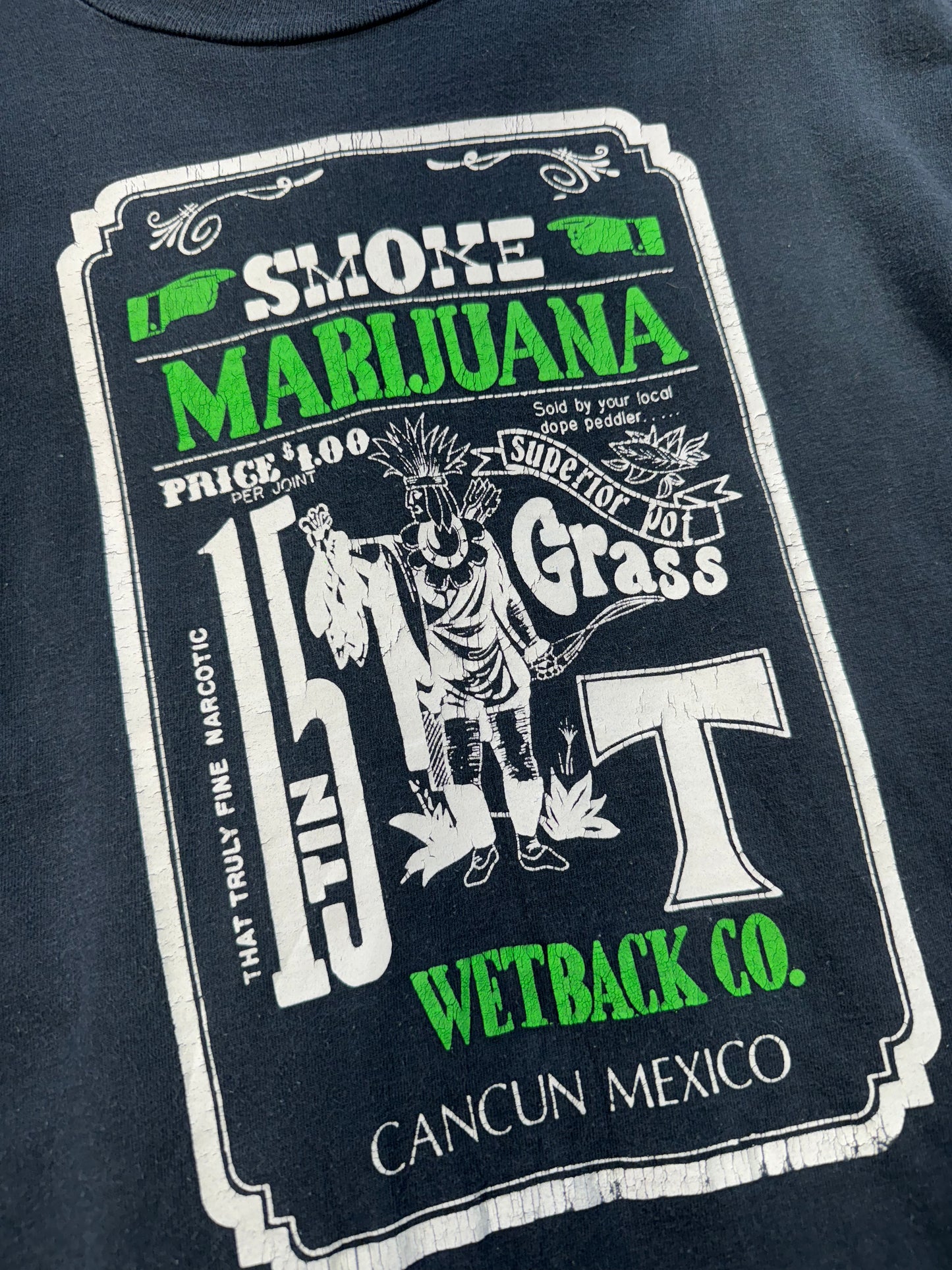 Vintage Smoke Marijuana T-Shirt Single Stitch