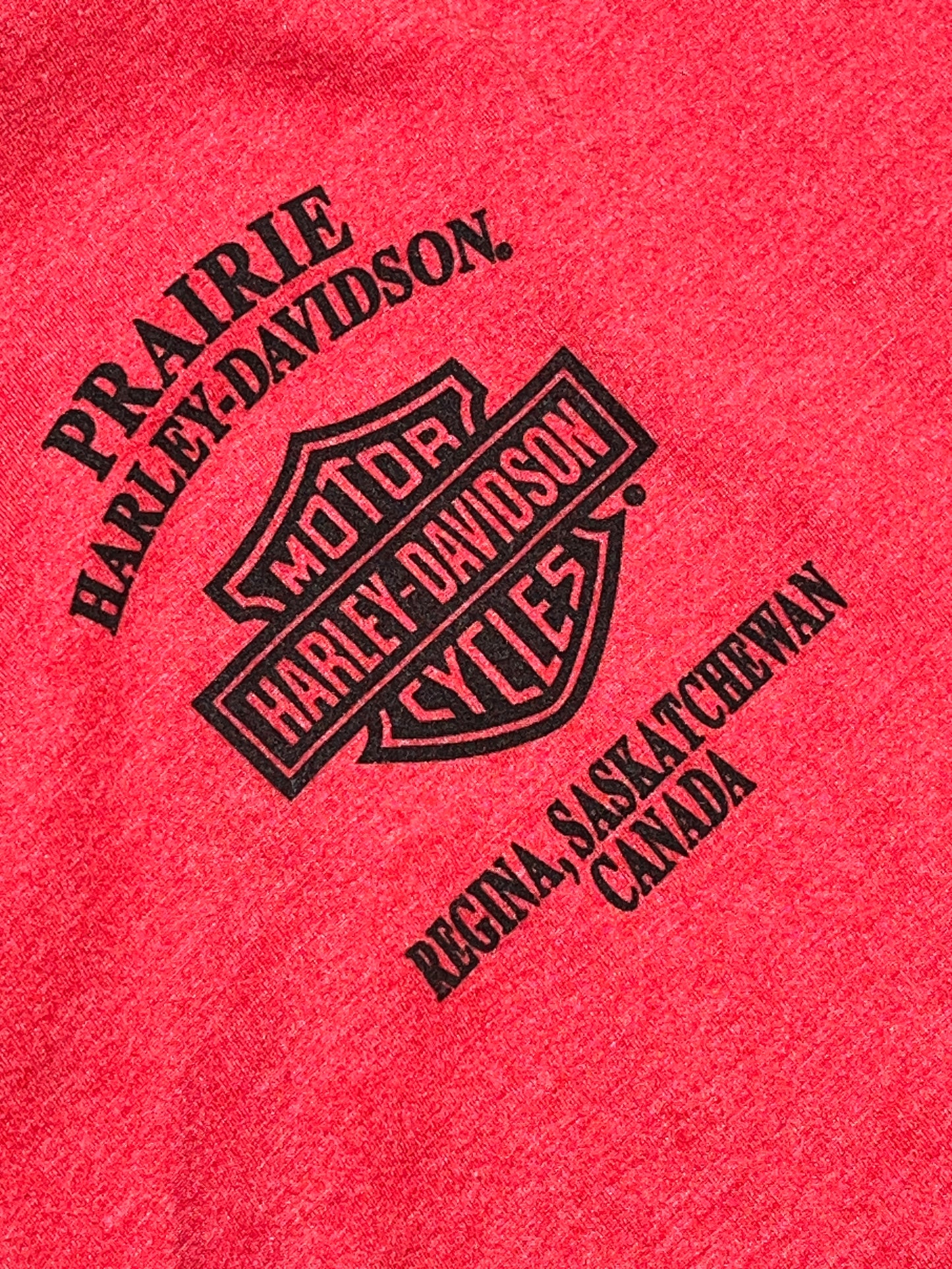 Vintage Harley Davidson T-Shirt 1936 Engine Motorcycles Regina Canada