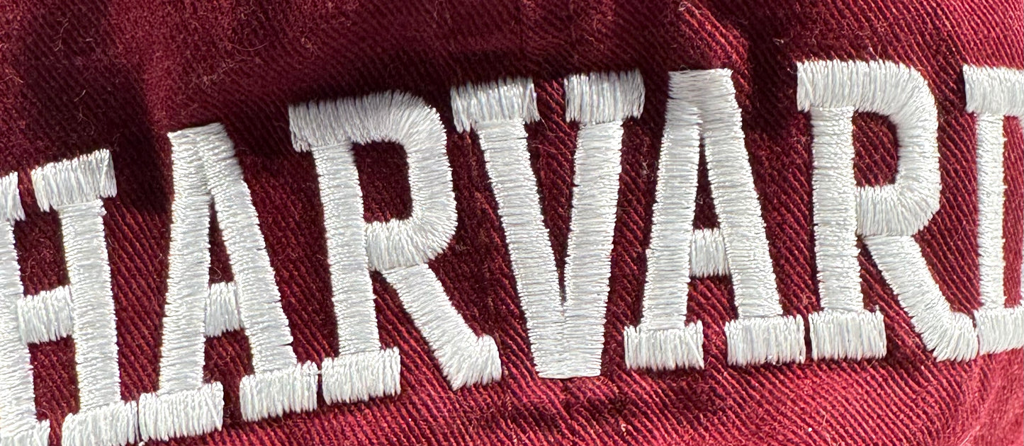 Vintage Harvard Hat Dad Cap Strapback Crimson