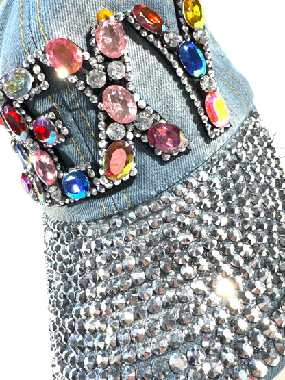 Vintage SEXY Hat Rhinestone Cap Amazing Bedazzled