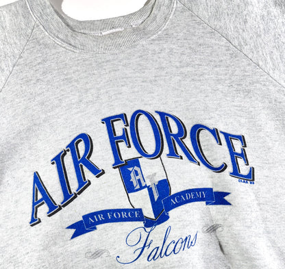 Vintage Air Force Crewneck Falcon Sports Cut Sleeves Sweatshirt Military 50/50 USA Made