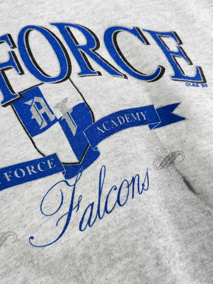 Vintage Air Force Crewneck Falcon Sports Cut Sleeves Sweatshirt Military 50/50 USA Made