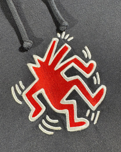 Vintage Keith Haring Hoodie Embroidered Big Back Graphic