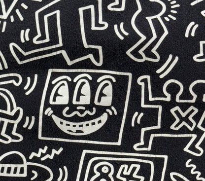 Vintage Keith Haring Hoodie Embroidered Big Back Graphic