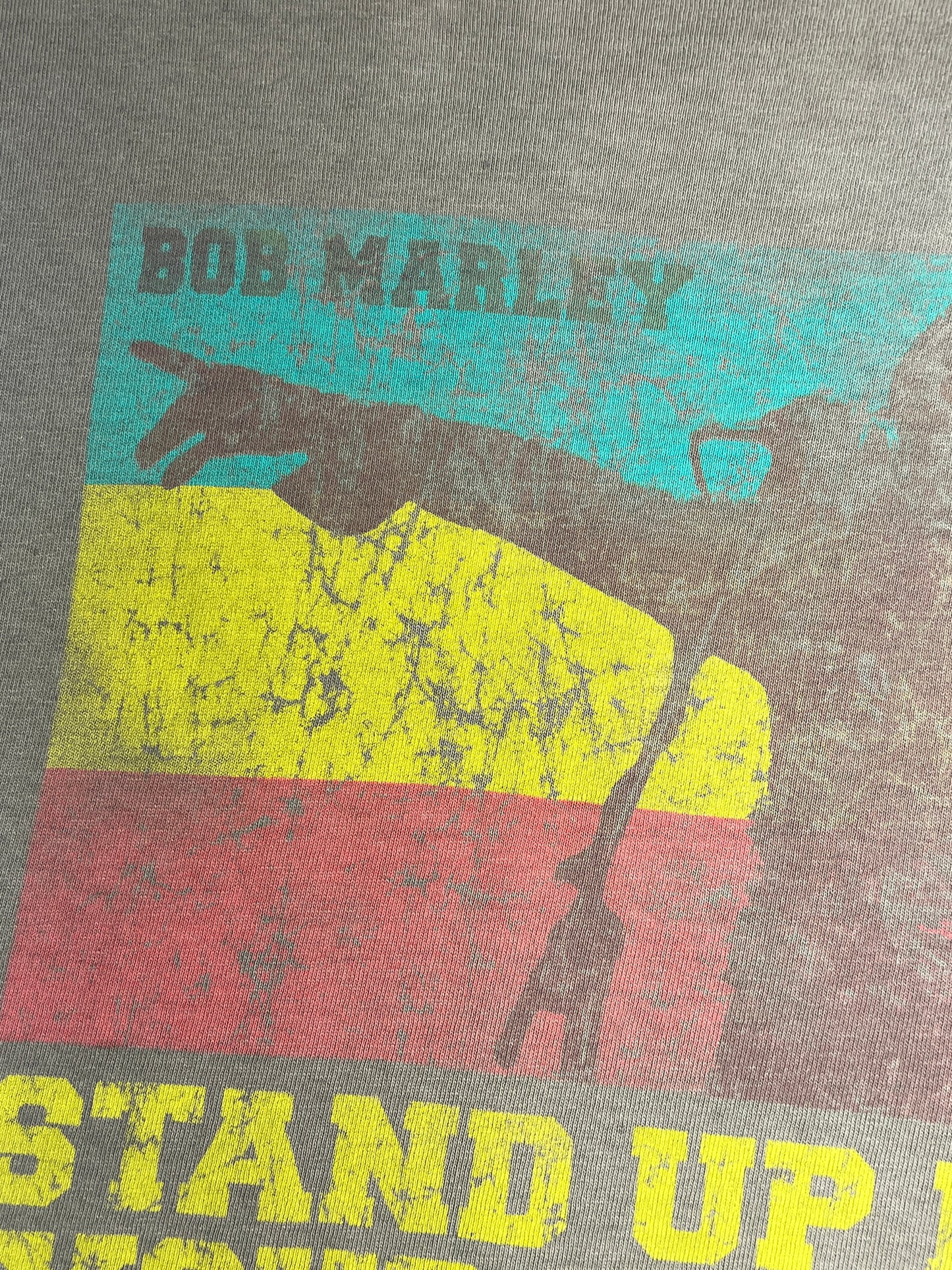 Vintage Bob Marley T-Shirt Top Cut Sleeves
