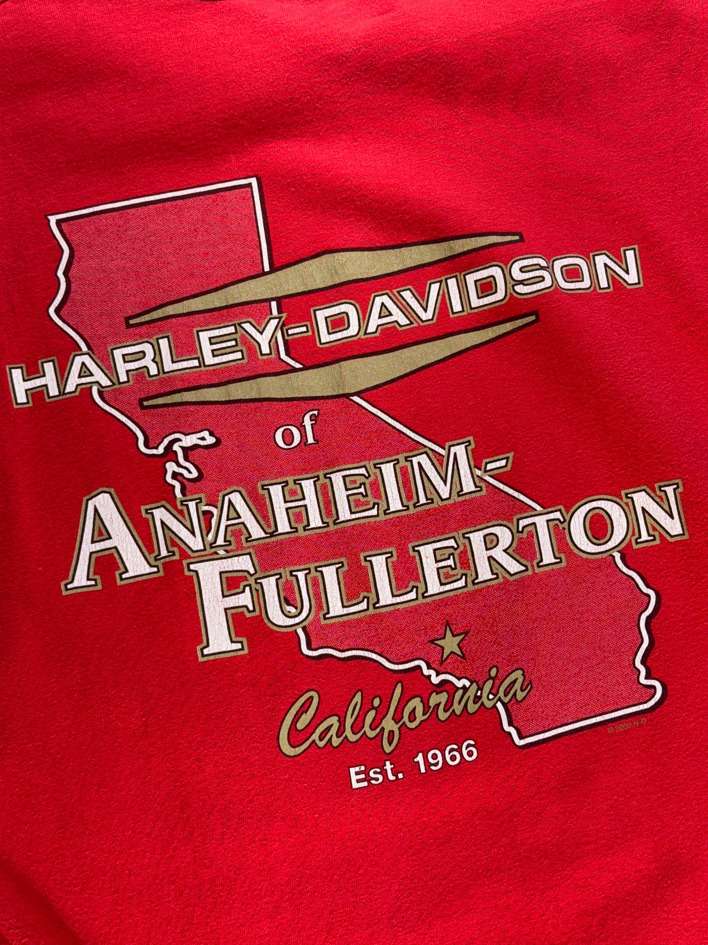 Vintage Harley Davidson T-Shirt Anaheim Biker HD