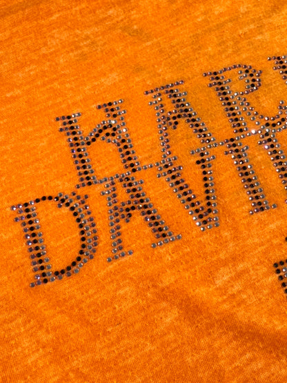 Vintage Harley Davidson T-Shirt Rhinestone Bedazzled Epic Very Thin