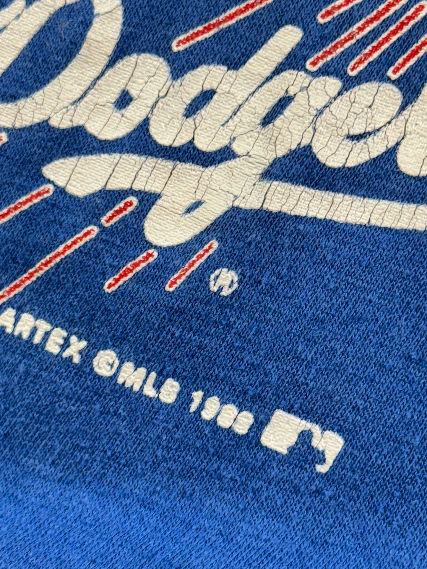 Vintage 1989 MLB Los Angeles Dodgers Snoopy Peanuts T-Shirt Rare 50/50 USA Made Single Stitch