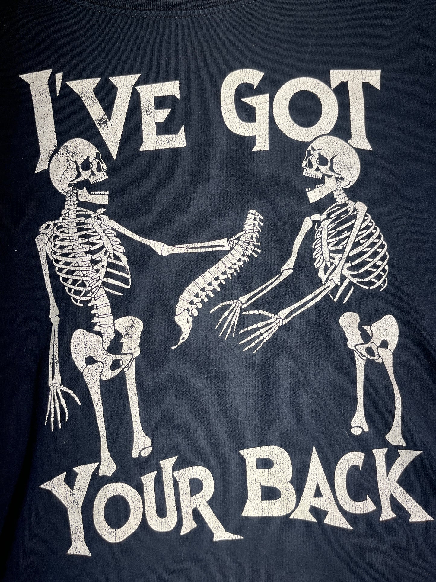 Vintage I've Got Your Back T-Shirt Skeleton Glow In The Dark