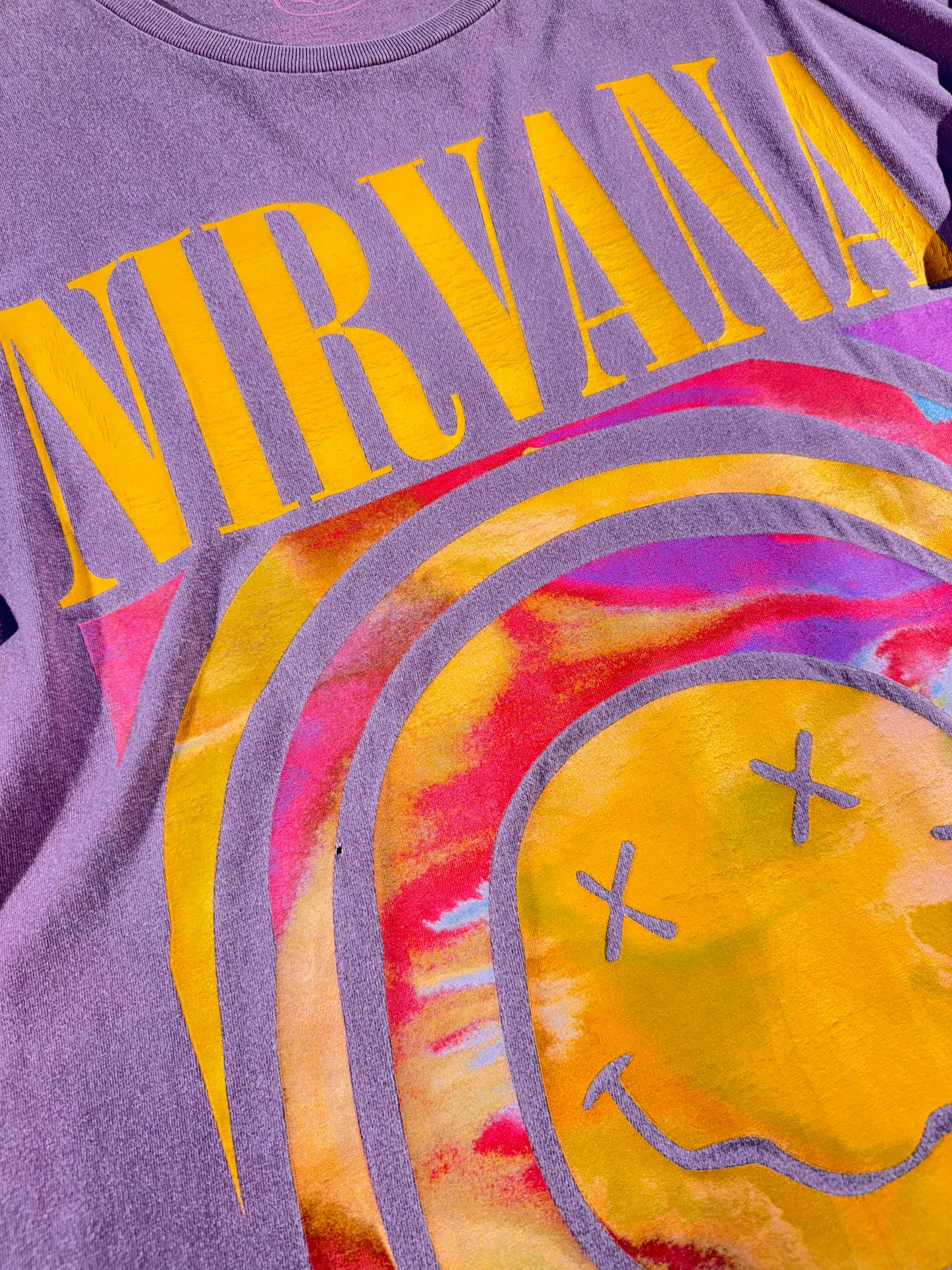 Vintage Nirvana T-Shirt Band Tee Smiley Face