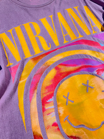 Vintage Nirvana T-Shirt Band Tee Smiley Face