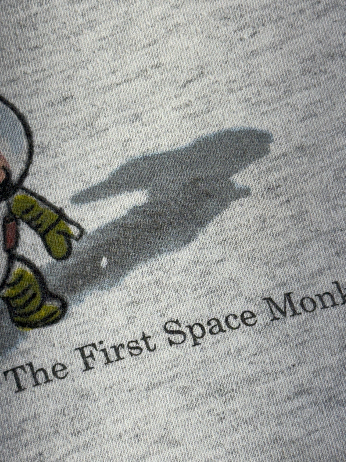 Vintage 90s Curious George T-Shirt The First Space Monkey Cartoon