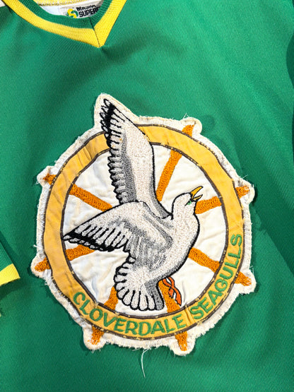 Vintage Hockey Jersey Top Cloverdale Seagulls Cut Sleeves