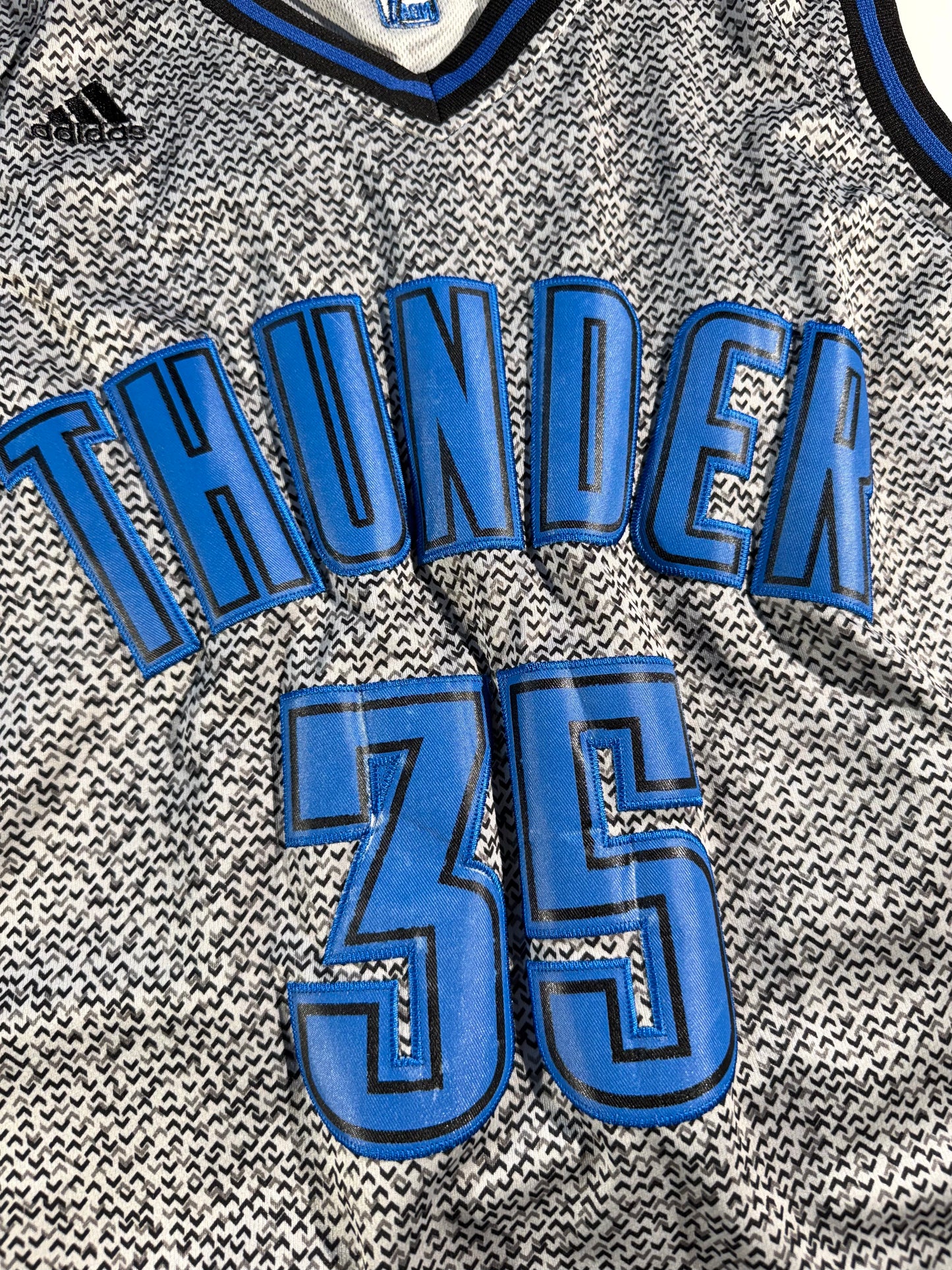 Vintage OKC Thunder Kevin Durant Jersey Adidas Swingman Alternate Cement