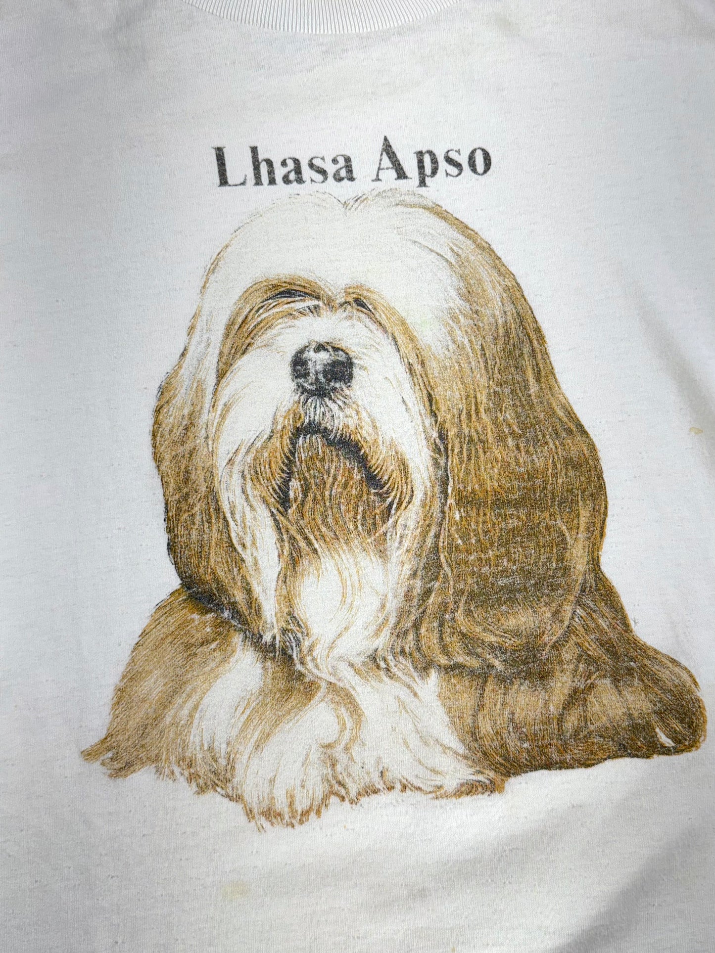 Vintage Lhasa Apso T-Shirt Dog Tee Animal 90's USA Made