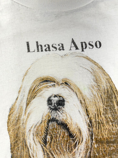 Vintage Lhasa Apso T-Shirt Dog Tee Animal 90's USA Made