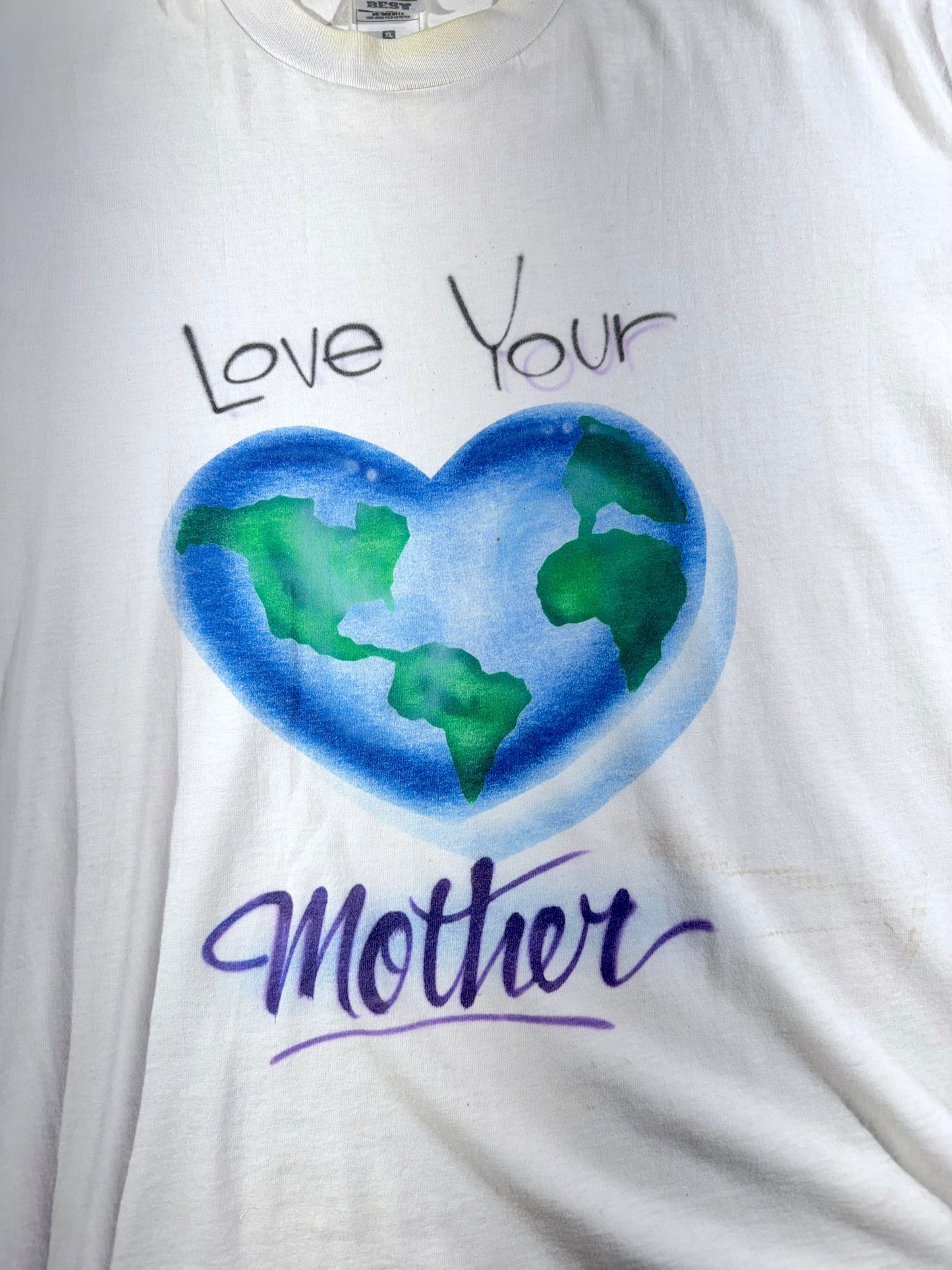 Vintage Love Your Mother T-Shirt Earth Tee Single Stitch 90's