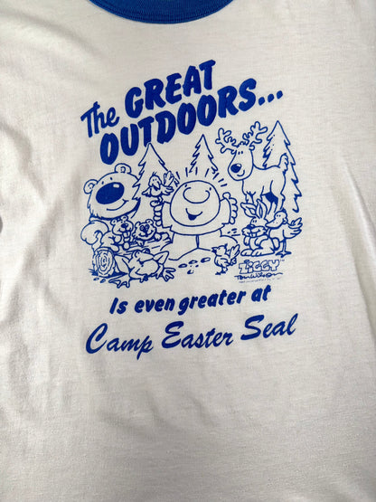 Vintage The Great Outdoors T-Shirt Ziggy Ultra Thin USA Made Ringer Camp Easter Seal