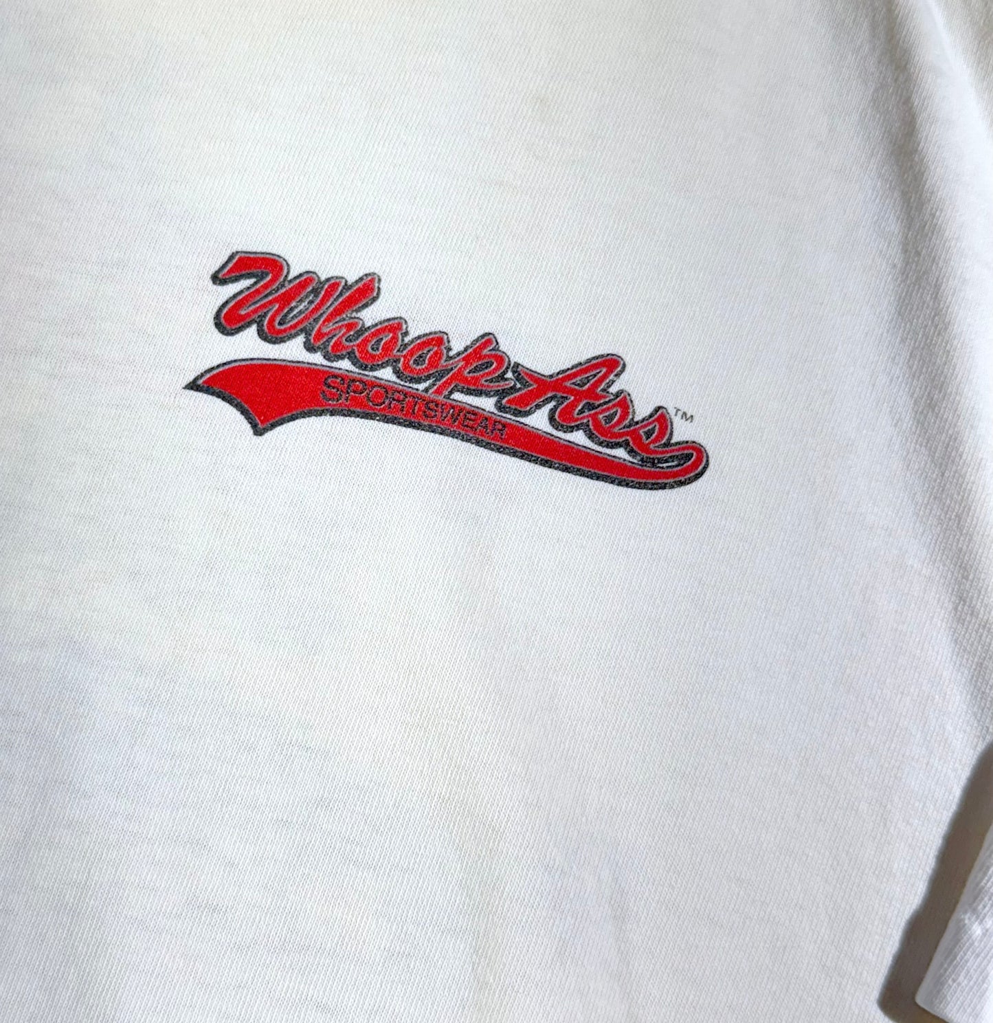 Vintage Whoop Ass T-Shirt 90s Streetwear Sportswear I'll Chew You Up Chewing Tobacco Single Stitch