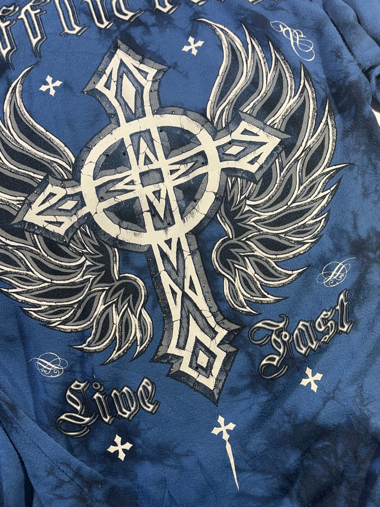 Vintage Affliction Hoodie Tall Long