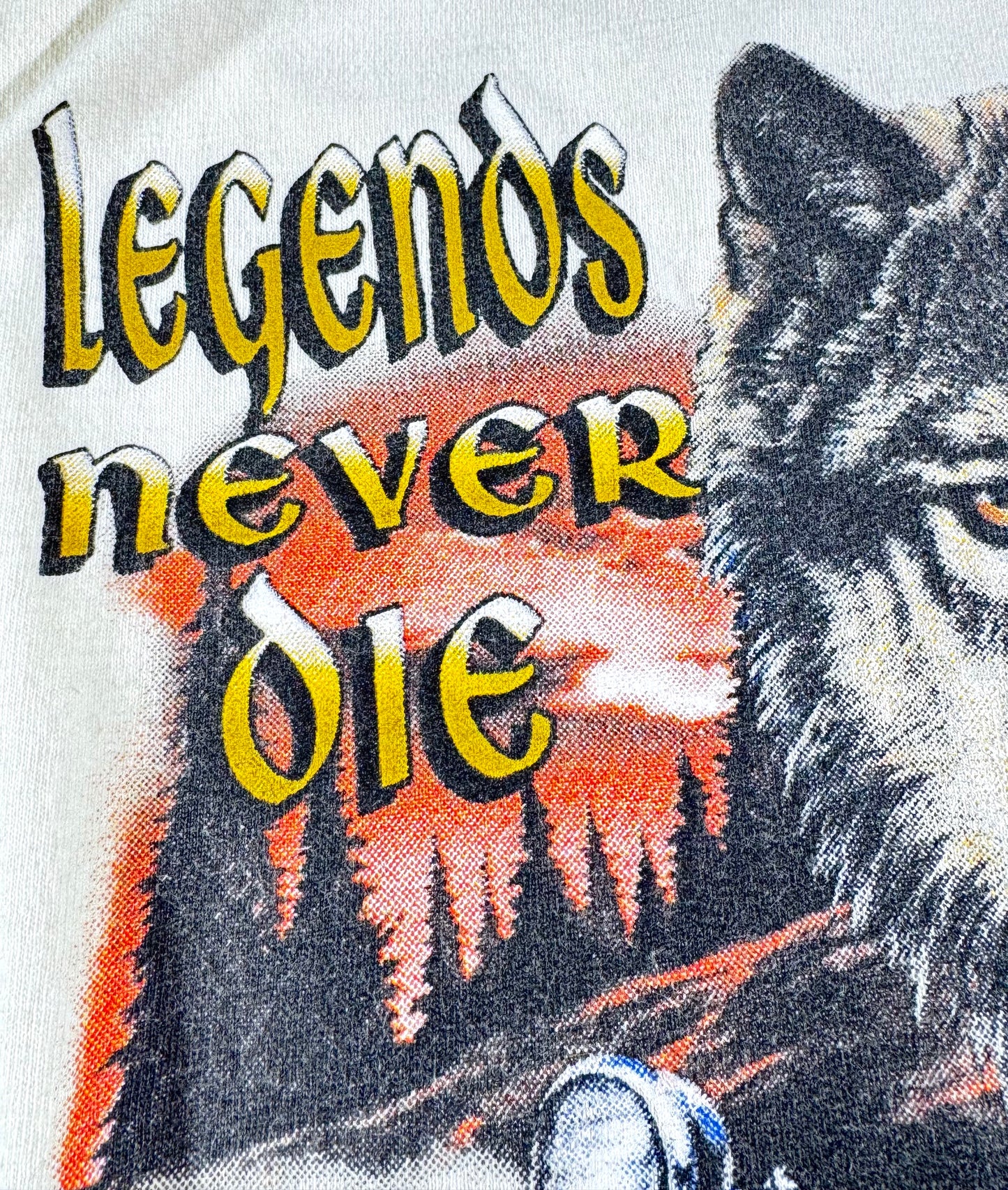 Vintage Legends Never Die Tank Top Biker Wolf Animal