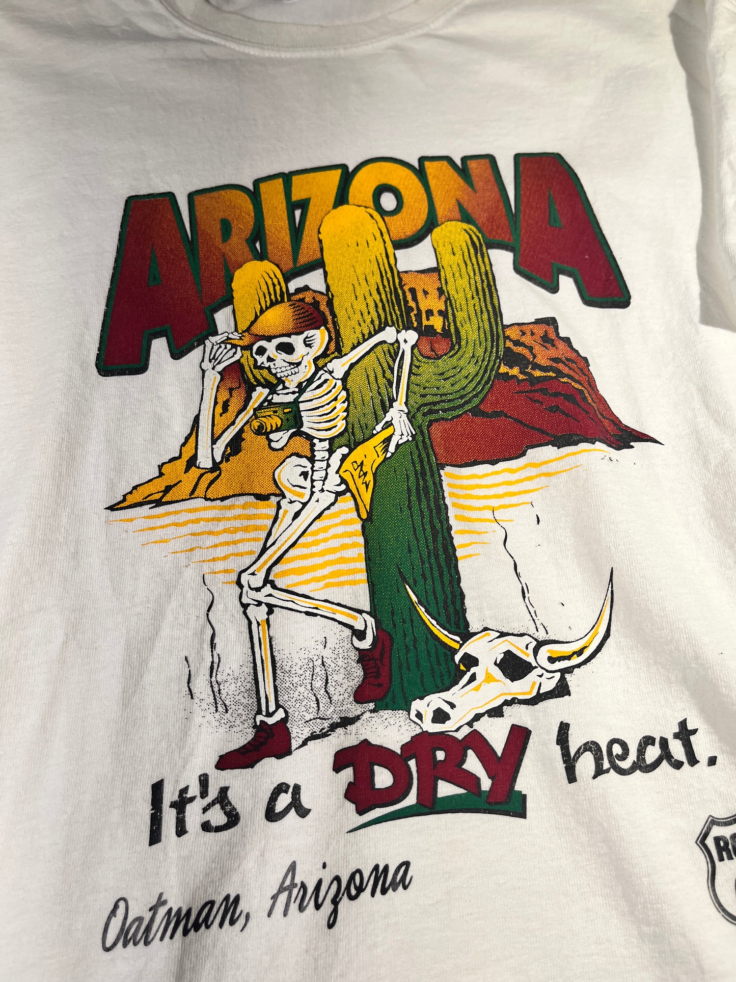 Vintage Arizona Dry Heat T-Shirt Skull Route 66