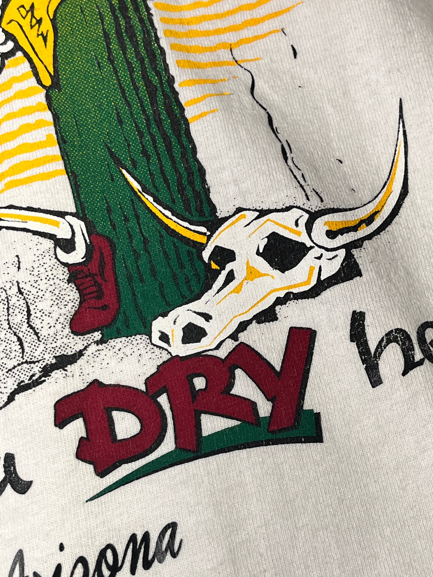 Vintage Arizona Dry Heat T-Shirt Skull Route 66