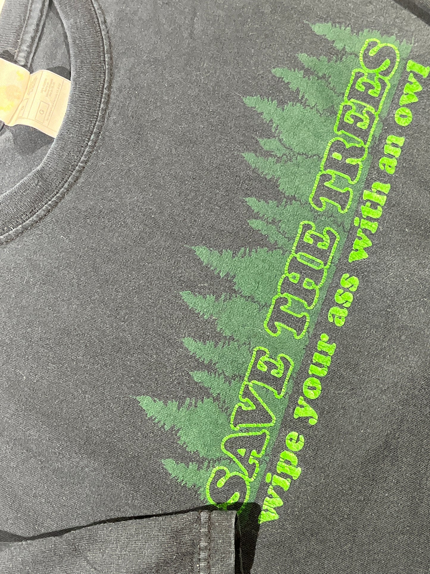 Vintage Save The Trees T-Shirt Wipe Your Ass