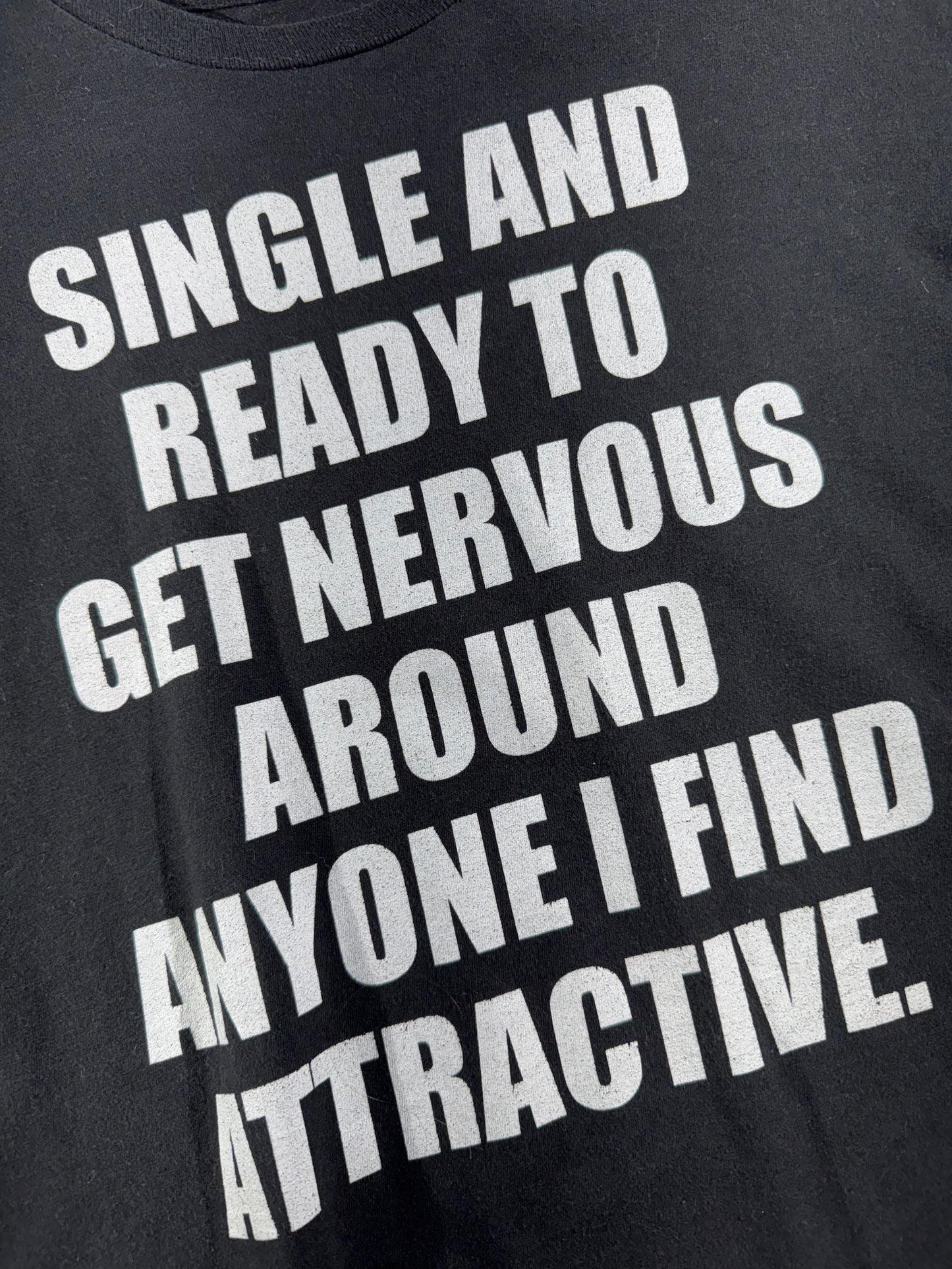 Vintage Slogan T-Shirt Single And Nervous Funny