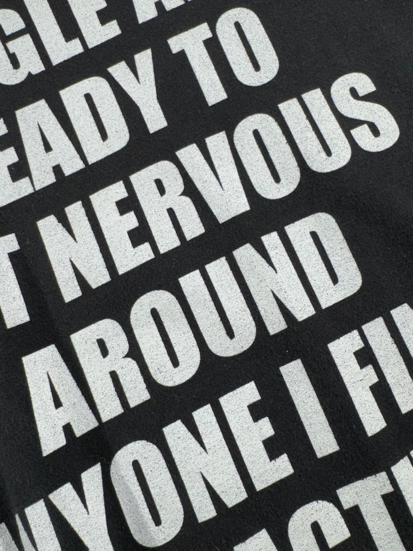 Vintage Slogan T-Shirt Single And Nervous Funny