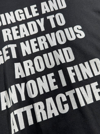 Vintage Slogan T-Shirt Single And Nervous Funny