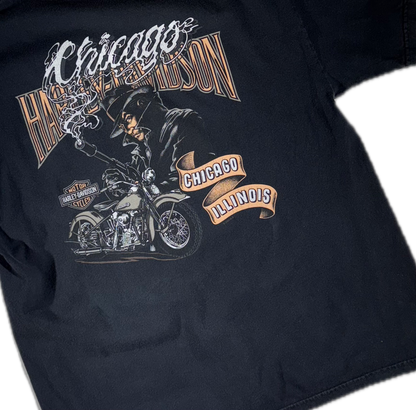 Vintage Harley Davidson T-Shirt EPIC Backside Chicago Gangster T-Shirt