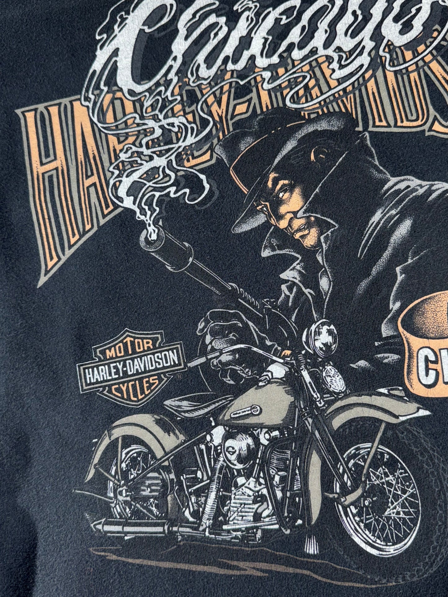 Vintage Harley Davidson T-Shirt EPIC Backside Chicago Gangster T-Shirt