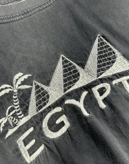 Vintage Egypt T-Shirt Pyramids Made In Egypt Embroidered