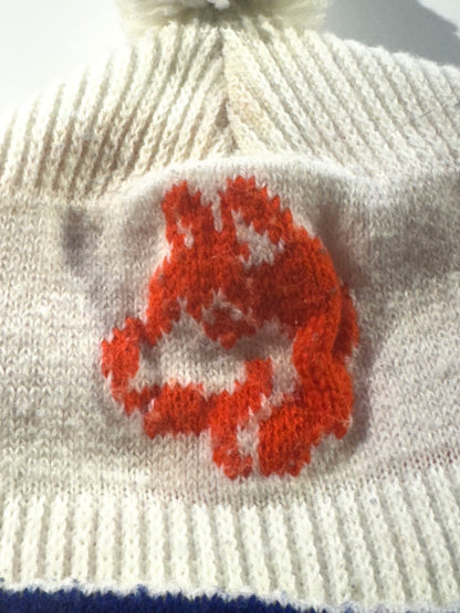 Vintage Husky Beanie Toque Pom Pom