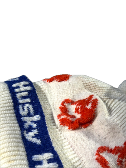 Vintage Husky Beanie Toque Pom Pom