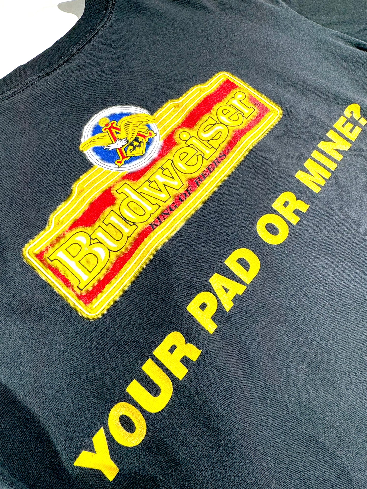 Vintage Budweiser T-Shirt Classic Frogs Beer 1995 Your Pad or Mine King of Beers