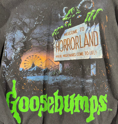 Vintage Goosebumps T-Shirt Long Sleeve Horror Land Book Tee