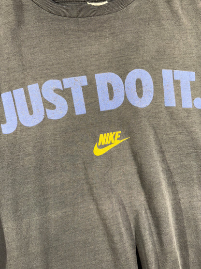 Vintage Nike T-Shirt Just Do It Silver Gray Tag USA Made Single Stitch